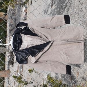 Viml.y Black & Tan Pea Coat, Size M